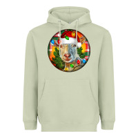 Matcha Saanen Goat Christmas Heavyweight Hoodie - LillyAllenDesigns