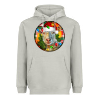 Moon Dust Saanen Goat Christmas Heavyweight Hoodie - LillyAllenDesigns