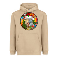 Mushroom Saanen Goat Christmas Heavyweight Hoodie - LillyAllenDesigns