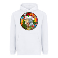 White Saanen Goat Christmas Heavyweight Hoodie - LillyAllenDesigns