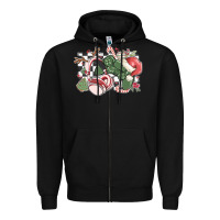 Black gamer christmas game controller Zipper Hoodie - MaliasSmallBusiness