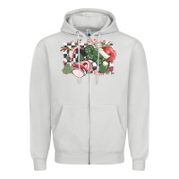 Dove Grey gamer christmas game controller Zipper Hoodie - MaliasSmallBusiness