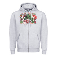 Heather Grey gamer christmas game controller Zipper Hoodie - MaliasSmallBusiness