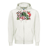 Oatmeal Heather gamer christmas game controller Zipper Hoodie - MaliasSmallBusiness