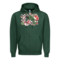 Sports Green gamer christmas game controller Zipper Hoodie - MaliasSmallBusiness