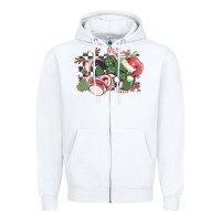 White gamer christmas game controller Zipper Hoodie - MaliasSmallBusiness