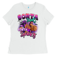 White Sorta sweet sorta spooky sneaker and heel afro wom Ladies Tee - RanaPortraitStore