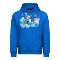 Cobalt winter snowman coffee cups Urban Hoodie - CowGirlArtShop