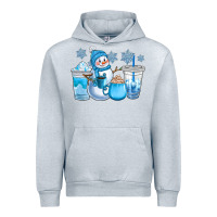 Heather Grey winter snowman coffee cups Urban Hoodie - CowGirlArtShop