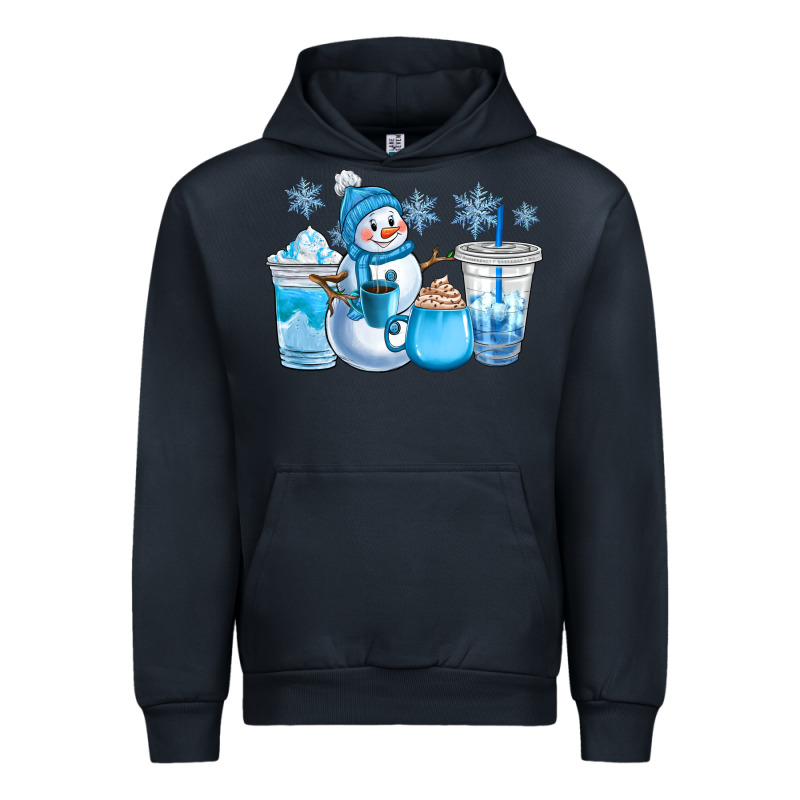 Winter Snowman Coffee Cups Urban Hoodie by CowGirlArtShop | Teevron