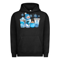 Pigment Black winter snowman coffee cups Urban Hoodie - CowGirlArtShop