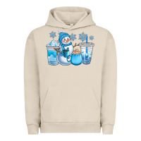 Pigment French Oak winter snowman coffee cups Urban Hoodie - CowGirlArtShop