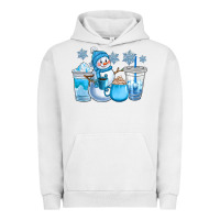 Pigment Lunar Rock winter snowman coffee cups Urban Hoodie - CowGirlArtShop