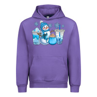 Tulip winter snowman coffee cups Urban Hoodie - CowGirlArtShop