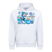 White winter snowman coffee cups Urban Hoodie - CowGirlArtShop