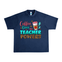 Navy coffee gives me teacher powers Urban Heavy Tee - BundleAndBundleShop