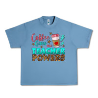 Pebble Blue coffee gives me teacher powers Urban Heavy Tee - BundleAndBundleShop