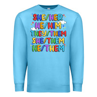 Ocean Blue pride pronouns Premium Sweatshirt - Artiststas