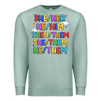 Seafoam pride pronouns Premium Sweatshirt - Artiststas