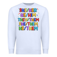 White pride pronouns Premium Sweatshirt - Artiststas