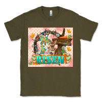 Army Green Easter Day He is risen 20oz skinny Classic Tee - LillyAllenDesigns