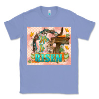Colony Blue Easter Day He is risen 20oz skinny Classic Tee - LillyAllenDesigns