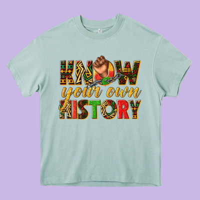 Know Your Own History Heavy Core Tee Designed By Texasbilliewilder