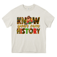 Cream know your own history Heavy Core Tee - texasbilliewilder
