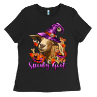 Black Spooky Goat Ladies Tee - RanaPortraitStore