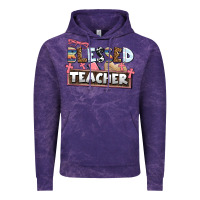 Cloud Purple blessed teacher Vintage Hoodie - AdoDesignShop