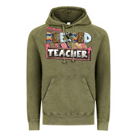 Vintage Olive blessed teacher Vintage Hoodie - AdoDesignShop