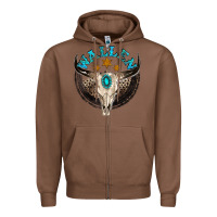 Chestnut wallen with bull skull Zipper Hoodie - NancyCooperArtShop