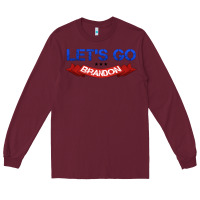 Burgundy Let's Go Brandon Long Sleeve Tee - Jasminsmagicworld