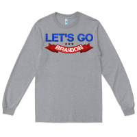 Heather Grey Let's Go Brandon Long Sleeve Tee - Jasminsmagicworld