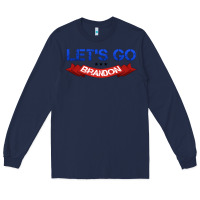 Navy Let's Go Brandon Long Sleeve Tee - Jasminsmagicworld