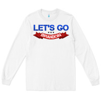 White Let's Go Brandon Long Sleeve Tee - Jasminsmagicworld