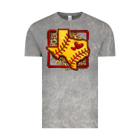 Cloud Rock leopard softball texas map Vintage Tee - Jasminsmagicworld