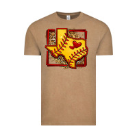 Leopard Softball Texas Map Vintage Tee | Teevron