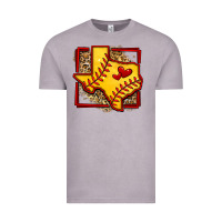 Vintage Zinc leopard softball texas map Vintage Tee - Jasminsmagicworld