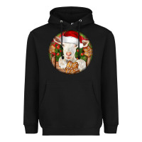 Black Baby Cashmere Goat Christmas Heavyweight Hoodie - LillyAllenDesigns
