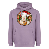 Lavender Baby Cashmere Goat Christmas Heavyweight Hoodie - LillyAllenDesigns