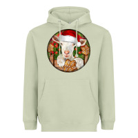 Matcha Baby Cashmere Goat Christmas Heavyweight Hoodie - LillyAllenDesigns