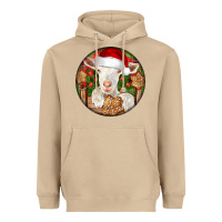 Mushroom Baby Cashmere Goat Christmas Heavyweight Hoodie - LillyAllenDesigns