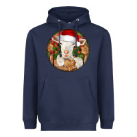 Navy Baby Cashmere Goat Christmas Heavyweight Hoodie - LillyAllenDesigns