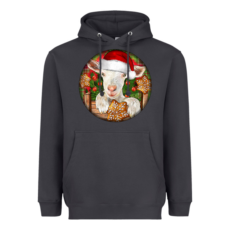 Baby Cashmere Goat Christmas Heavyweight Hoodie by LillyAllenDesigns | Teevron