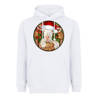 White Baby Cashmere Goat Christmas Heavyweight Hoodie - LillyAllenDesigns