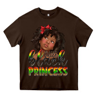 Chocolate Brown little black princess Heavy Core Tee - texasbilliewilder