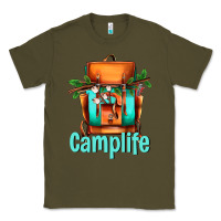 Army Green camp life camp backpack Classic Tee - AdoDesignShop