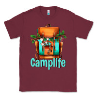 Burgundy camp life camp backpack Classic Tee - AdoDesignShop
