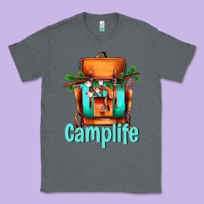 Camp Life Camp Backpack Classic Tee Designed By Adodesignshop